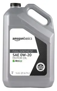 AmazonBasics Full Synthetic Motor Oil - 0W-20 - 5 Quart