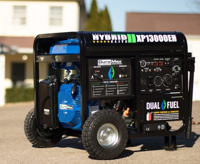The DuroMax XP13000EH is a dual fuel portable power generator capable of a 10,000 watt running output. (photo courtesy of DuroMax)